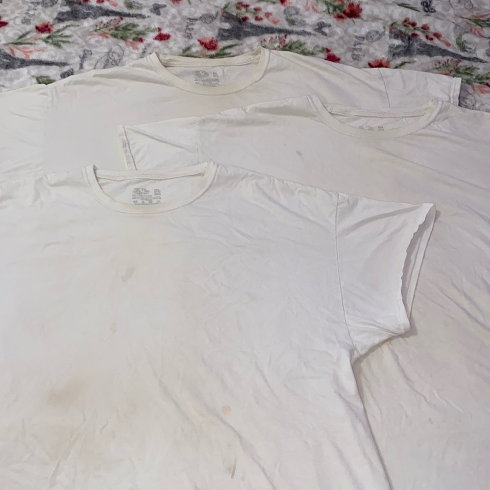 3 pack Fruit of the Loom 2XL white under shirt.